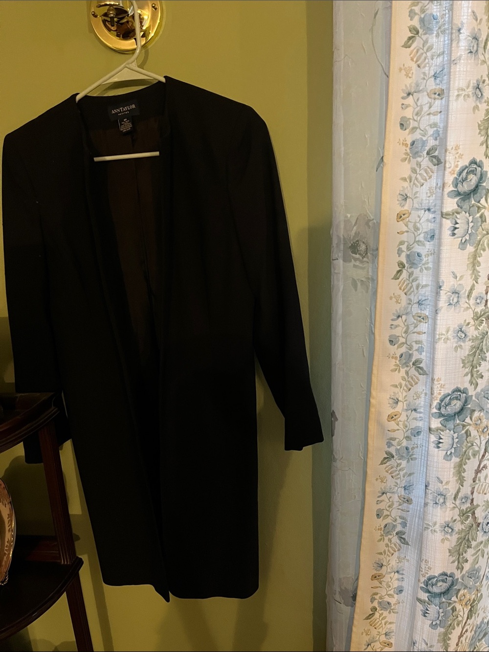Ann Taylor Black Open-Front Blazer Coat